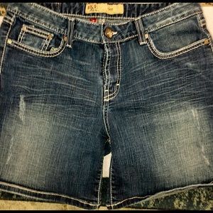 BKE Blue faded Denim shorts